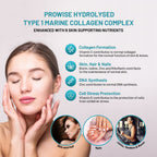 Marine Collagen with Hyaluronic Acid 1100mg | 90 Collagen Capsules High Strength for Women & Men | Vitamins C, E, B2, Biotin, Copper, Zinc & Iodine | Collagen Supplements Made in The UK