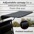 Zero Gravity Garden Chairs & Table - Adjustable, Folding, Comfortable, Durable & Stylish Furniture Set