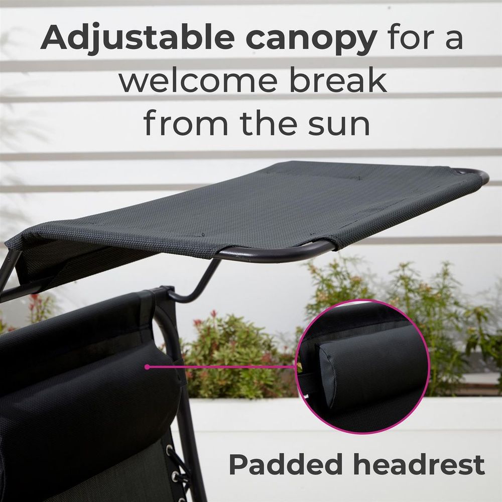 Zero Gravity Garden Chairs & Table - Adjustable, Folding, Comfortable, Durable & Stylish Furniture Set