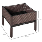 2-Piece Raised Bed & Self-Watering Planter Box - Grow Plants, Veggies, & Flowers Anywhere! Durable & Easy Assembly