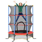 Trampoline for Kids w/Enclosure Net Built-in Zipper 3-10 Year