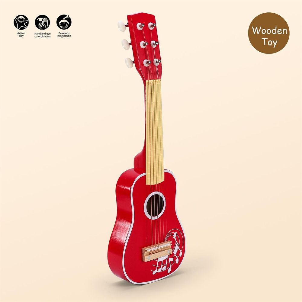 Red Guitar - Hours of Creative Playtime, Realistic Design, Quality, Ideal Gift