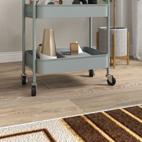 3 Tier Rolling Utility Cart with 3 Mesh Basket