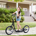 Teen Scooter Children Stunt Scooter 16" Tyres Adjustable Height, Black