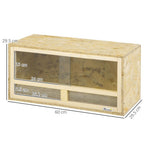 Reptile Terrarium w/ Transparent Sliding Doors, Breathable Mesh