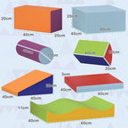 7 Pcs Kids Soft Foam Puzzle Play Blocks Set Learning Toy Blue