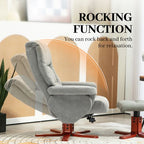 Recliner Chair with Footstool, Backrest Adjustable, Armchair