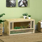 80cm Reptile Terrarium Vivarium w/ Glass Sliding Doors, Breathable Mesh