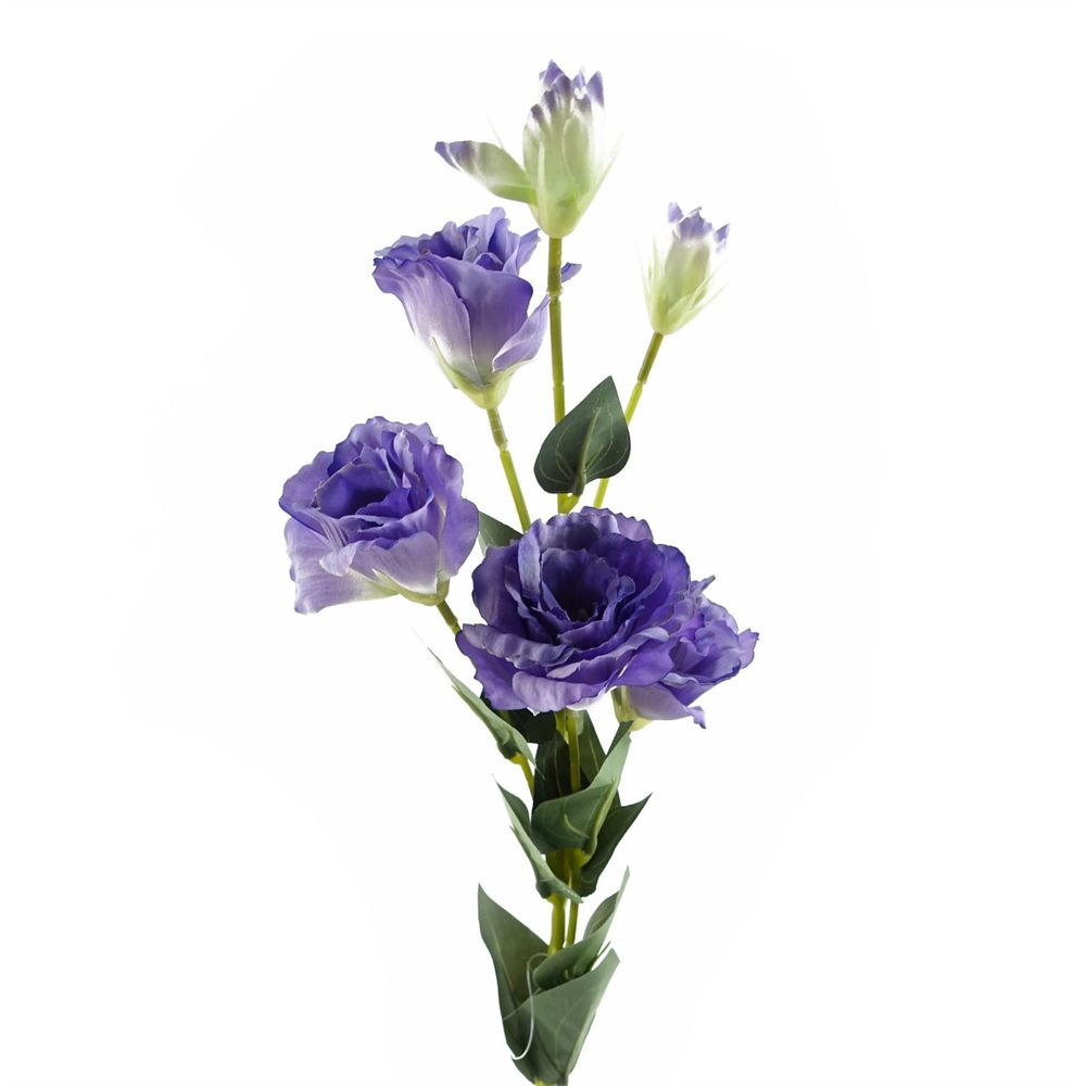 Pack of 6 x 80cm Artificial Purple Wild Rose Stem - 36 Flowers with Each Detail
