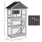 Bird Cage - Finches, Parakeets, Small Birds - Grey