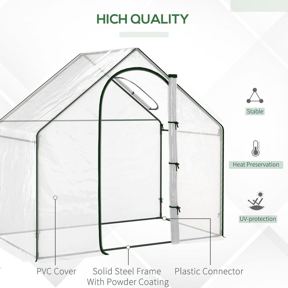 Portable Walk-in Greenhouse - Extend Growing Season, Protect Plants