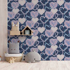 Neon Heart Wall Art - Navy Pink - Limited Edition