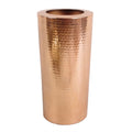 Handcrafted Leaf Metal Vase - 15x30cm - Antique Copper - Rustic Finish