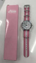 Girls Time Teacher Watch - Analogue Nylon Strap, Bold Numbers, Quartz Movement - 1-Year