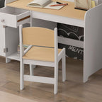Kids Desk & Chair Set - 3-6 yr - Storage Drawer - White