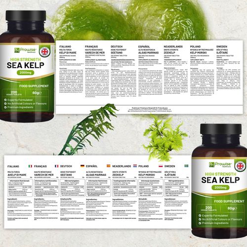 Sea Kelp 2000mg 200 Vegan Tablets - Natural Source of Iodine - Ingredients