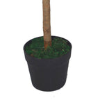 Pair of 120cm (4ft) Plain Stem Artificial Topiary Bay Laurel Ball Trees with Bushes Detail