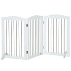 Foldable Dog Gate - Ideal for Doorways, Stairs, Halls - White