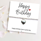 Premium Happy Birthday Bracelet - High-Quality Message Card