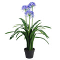 90cm Artificial Agapanthus - Blue Silk Flowers