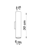 Modern White LED Wall Lamp - LAGOS, Round Tube Design - Loft Lighting