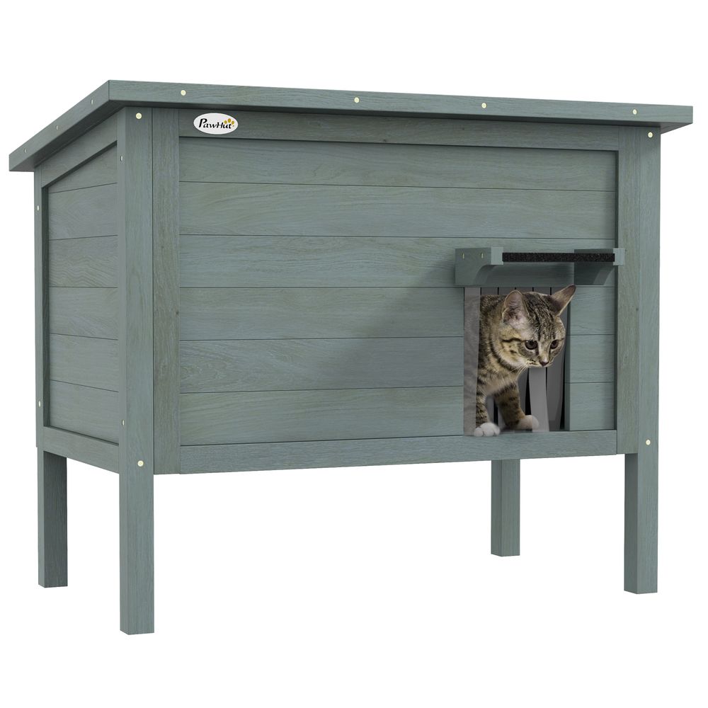 Insulated Outdoor Cat House - Charcoal Grey