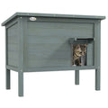 Insulated Outdoor Cat House - Charcoal Grey