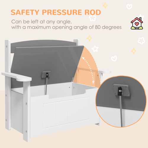 2 in 1 Toy Box for Kids with Safety Lid for Bedroom, Nursery