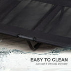 Large Pet Cot Portable Dog Cat Sleep Bed Elevated Camping Outdoor Black