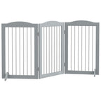 Dog Gate - Foldable & Freestanding - Grey