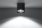BLAKE Black Square Ceiling Lamp - Modern Loft Design, GU10