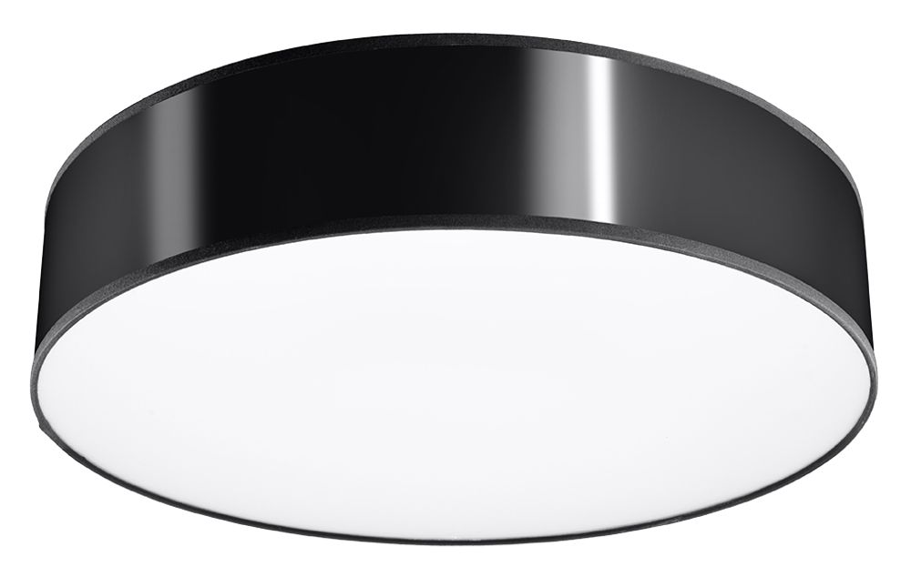 LED Ceiling Lamp: Arena 55 - Black Round Shape, Loft Design, E27 - for Modern Interiors