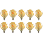 10 Pack E27 LED Edison Dimmable Vintage Amber Glass Warm white 2700K