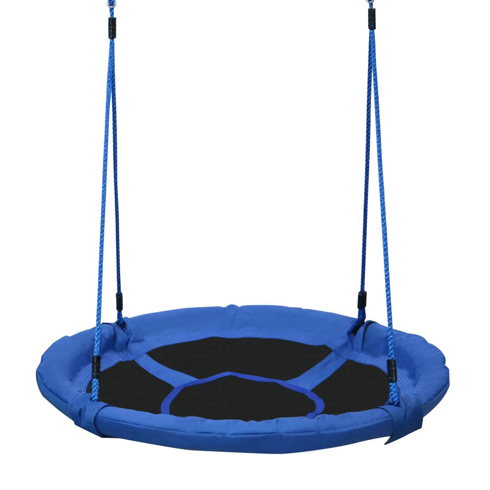 Kid Nest Swing Seat Saucer Tree Swing 40 Inch/100cm for Outdoor Indoor Blue