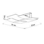Celia Modern Design Ceiling Lamp - Steel & Glass - E27