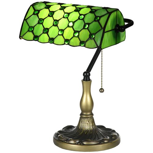 Stained Glass Table Lamp, for Bedroom Bedside, Bulb not Included in Glass