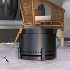 37cm Smokeless Wood Burning Firepit Metal Fire Pit, Black