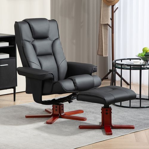 Reclining Armchair with Footstool and Adjustable Backrest