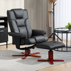 Reclining Armchair with Footstool and Adjustable Backrest