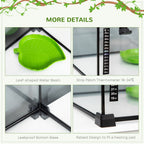 Glass Reptile Terrarium Insect Breeding Tank Vivarium Habitats with Thermometer for Lizards, Horned Frogs, Snakes, Spiders - Medium 50 x 30 x 25cm