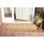 Astley Printed Totally Dotty PVC Backed Coir 40x120cm Natural Doormat