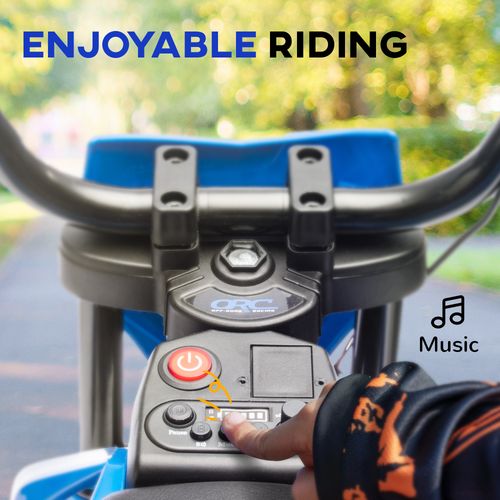 12V Kids Electric Motorbike w/ Twist Grip Throttle, Music