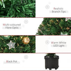 2FT Pre-lit Artificial Christmas Tree Tabletop LED Lights Pot Table Desk Green
