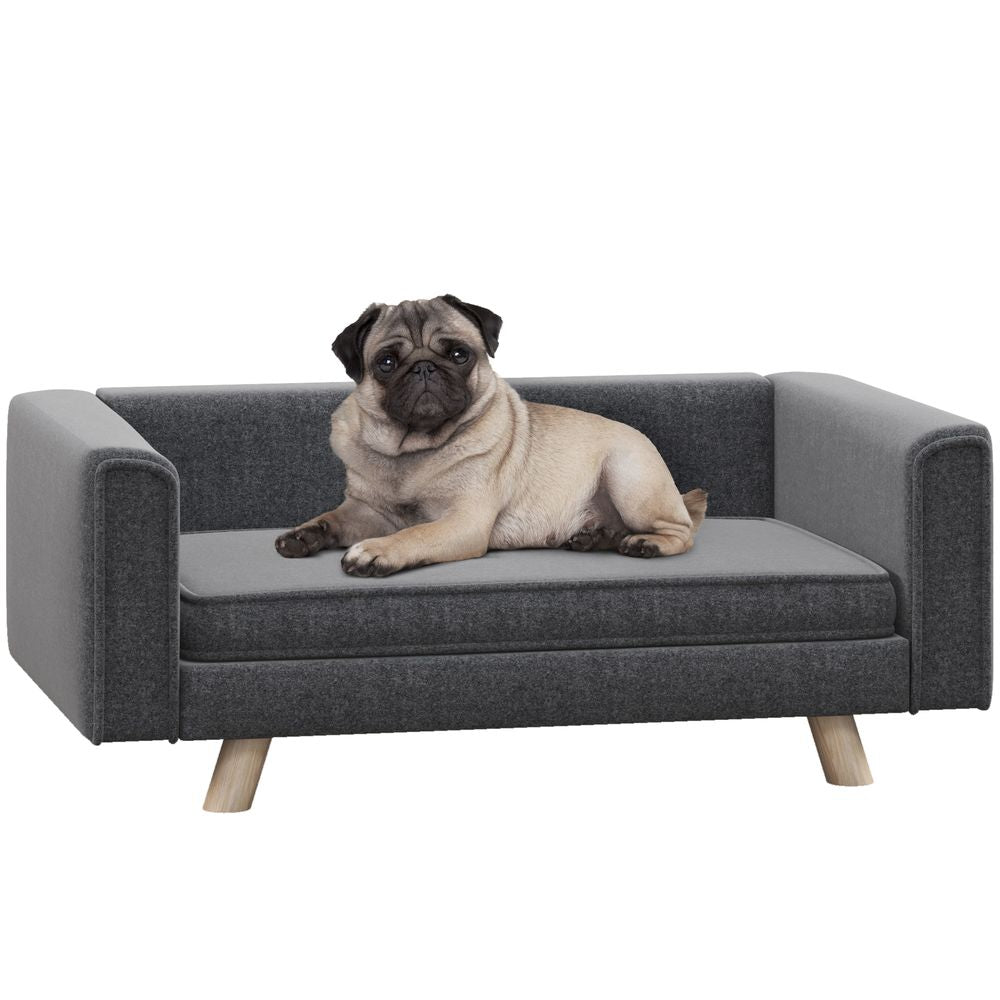 Elevated Dog Sofa Bed - Medium/Small Dogs, Grey - Comfy & Stylish