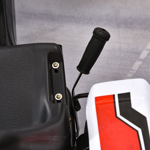 Kids Children Pedal Go Kart Manual Ride On Car w/Brake Gears Steering Wheel Adjustable Seat 4 Smooth Wheels Racing-Style White 104 x 66 x 57 cm