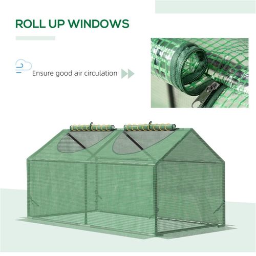 Mini Walk-in Greenhouse with Decorative Finish
