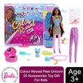 Colour Reveal Unicorn Doll Toy - 25 Accessories - Kids Gift