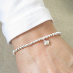 Silver Beaded Bracelet - Stunning Quality, Gift for Girls - Shop Now!