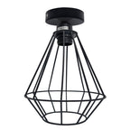 Vintage Wire Cage Ceiling Light Metal Round Ceiling Rose E27 Light Fitting 60W Lighting Bulb Holder