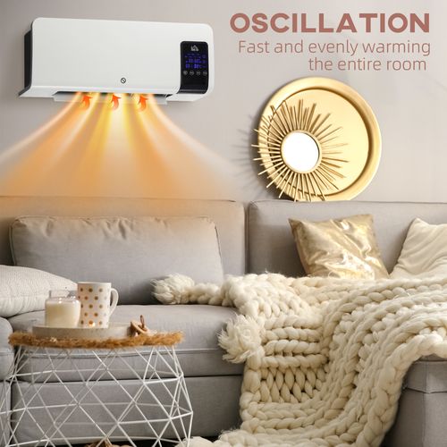 2000W Wall Mounted Ceramic Heater with Remote Control for Home